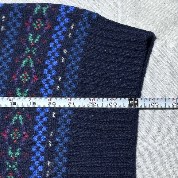 Vintage Lord & Taylor Mens Medium Sweater Fair Isle Shetland Wool Kensington‎ - Picture 7 of 10